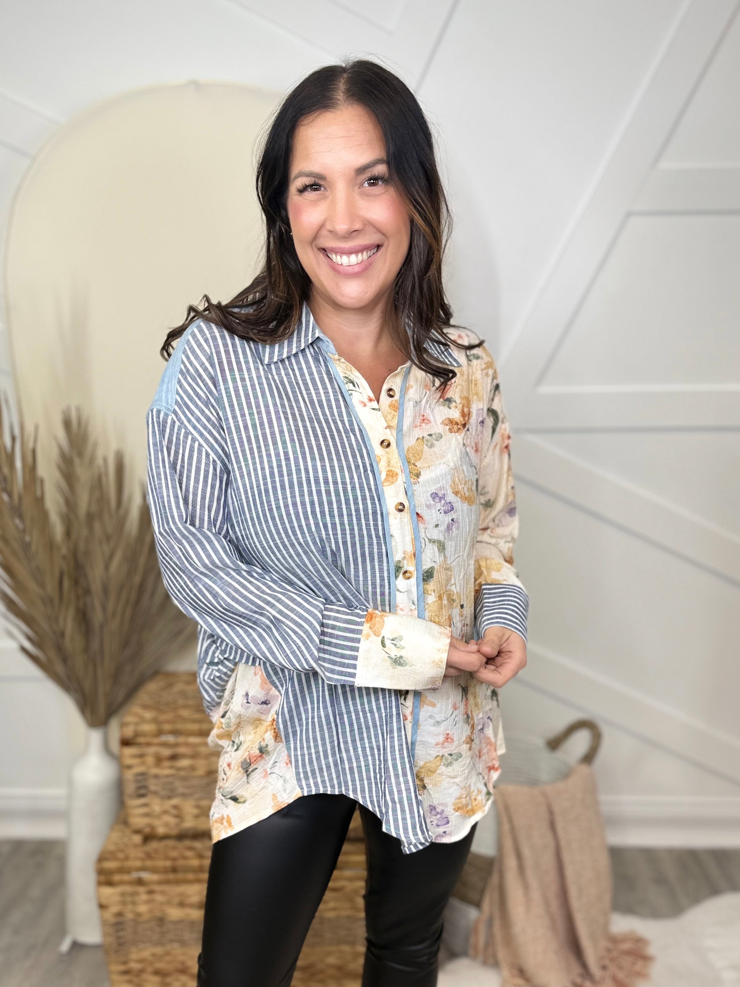 In My Floral Era Top-120 LONG SLEEVE TOPS-SEW IN LOVE-Heathered Boho Boutique, Women's Fashion and Accessories in Palmetto, FL