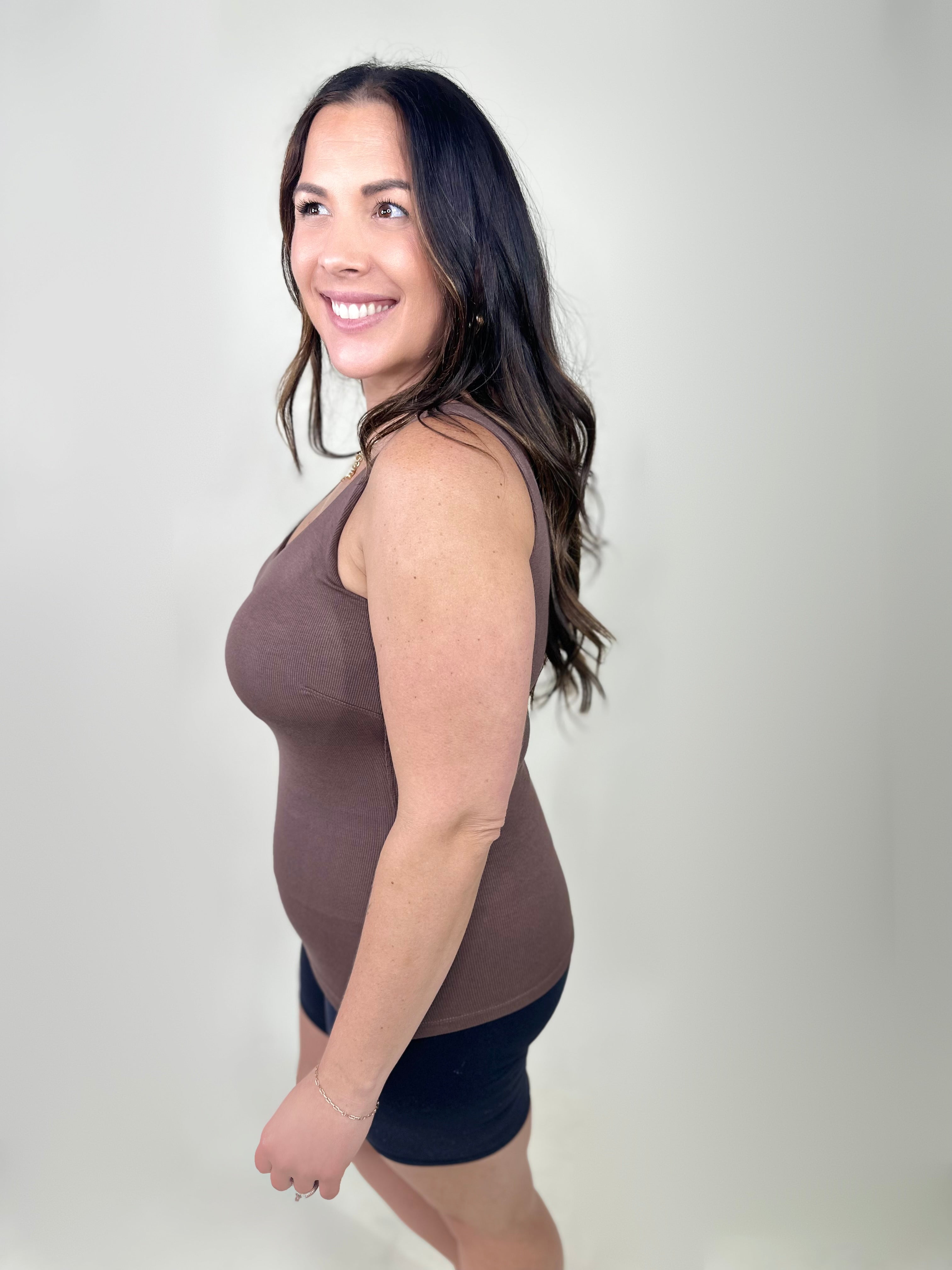 RESTOCK : Precision Fit Tank- No Bra Needed-100 Tank/Crop Tops-YELETE-Heathered Boho Boutique, Women's Fashion and Accessories in Palmetto, FL