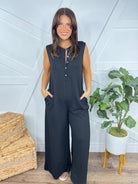 Uptown Girl Jumpsuit-230 Dresses/Jumpsuits/Rompers-Jade by Jane-Heathered Boho Boutique, Women's Fashion and Accessories in Palmetto, FL