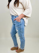 Hey Girl Boyfriend Jeans by Judy Blue-190 Jeans-Judy Blue-Heathered Boho Boutique, Women's Fashion and Accessories in Palmetto, FL