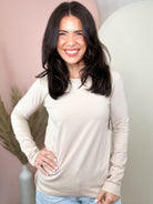The Everyday Essential Long Sleeve Top-120 LONG SLEEVE TOPS-ZENANA-Heathered Boho Boutique, Women's Fashion and Accessories in Palmetto, FL
