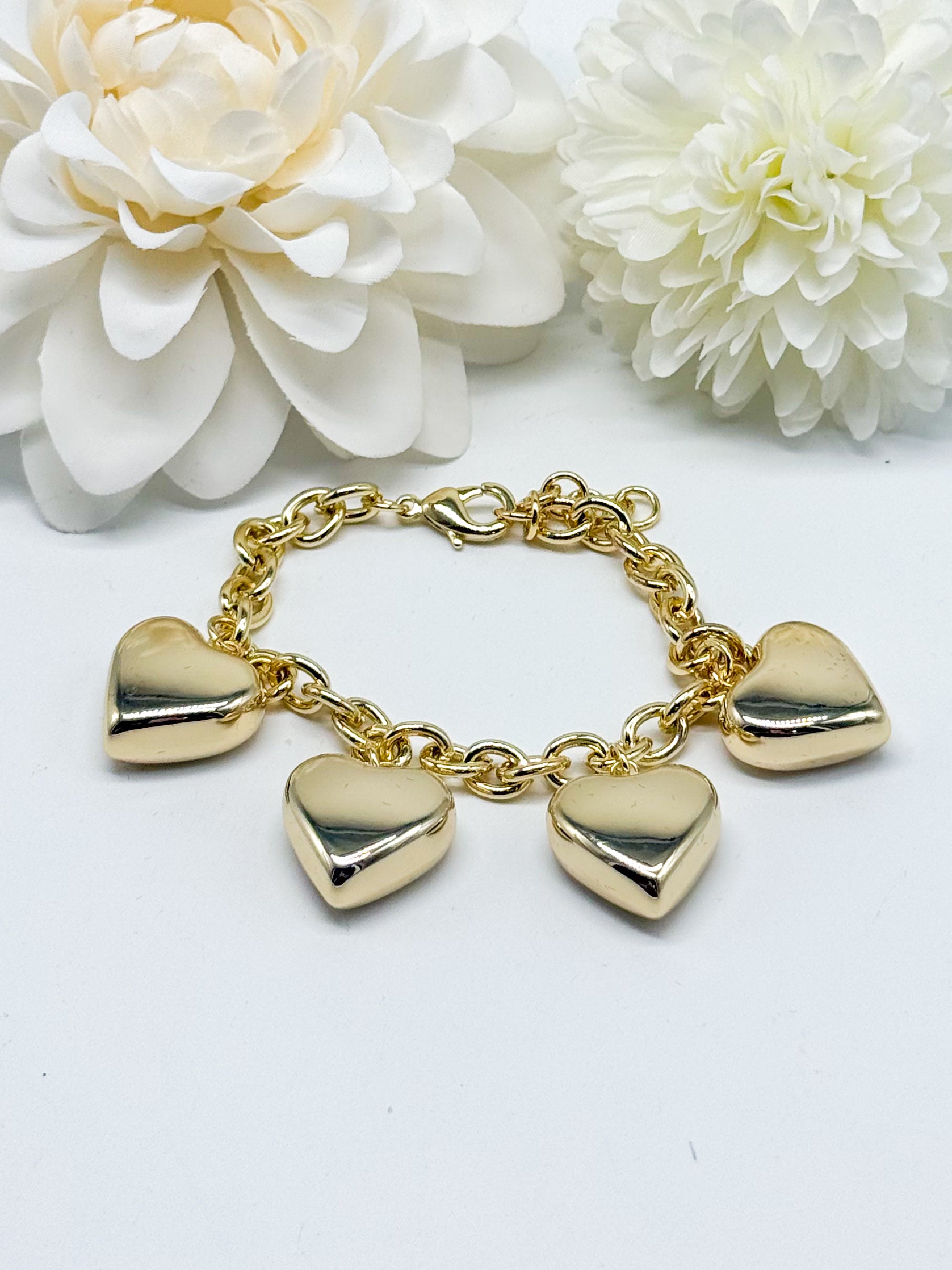 Wearing Hearts on my Wrist Bracelet-310 Jewelry-Joseph Anthony NY, Inc-Heathered Boho Boutique, Women's Fashion and Accessories in Palmetto, FL