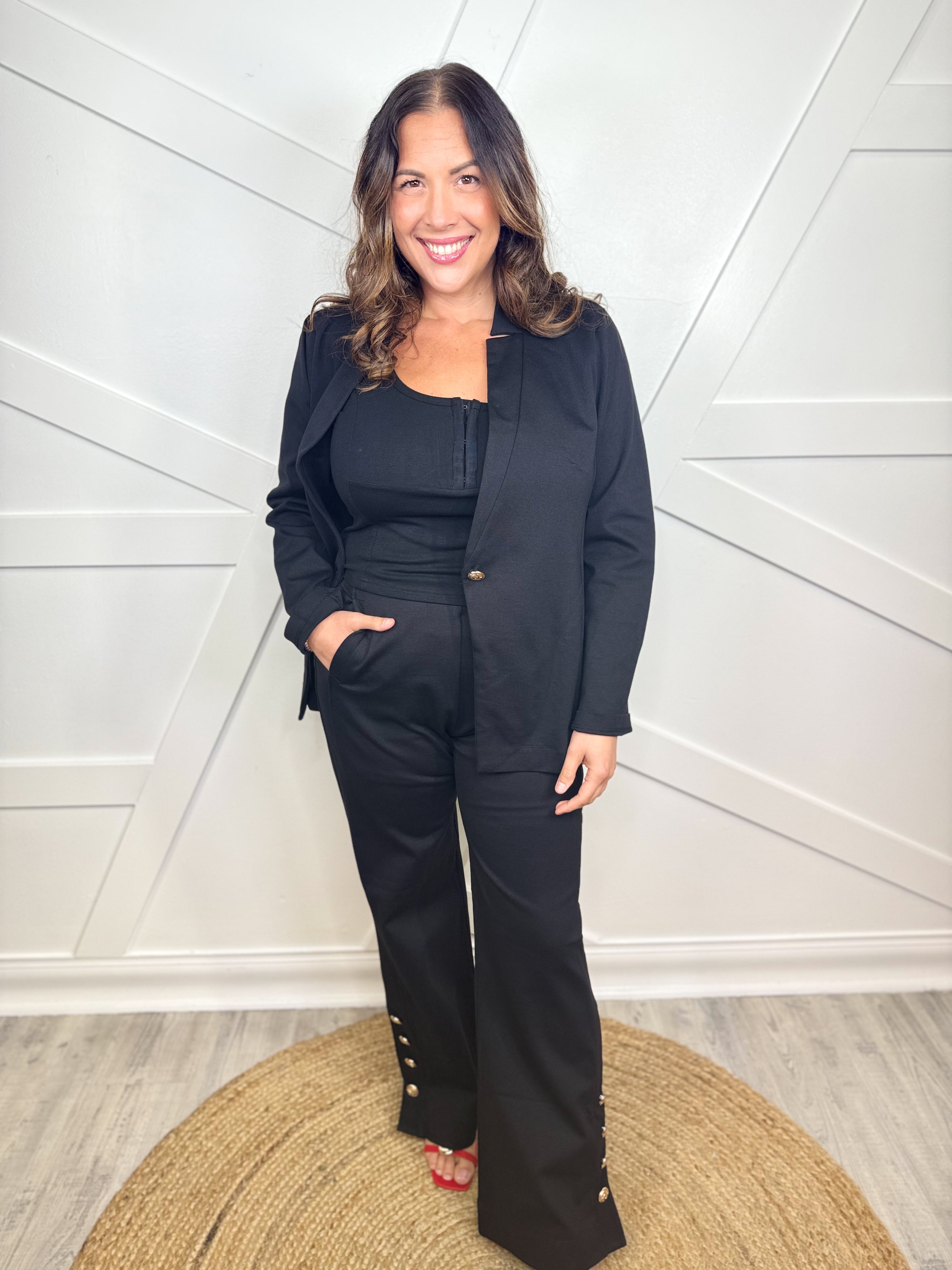 Restock: Gala Pants - Black-150 PANTS-DEAR SCARLETT-Heathered Boho Boutique, Women's Fashion and Accessories in Palmetto, FL