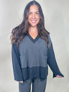 Mature Comfort Top-120 Long Sleeve Tops-Oddi-Heathered Boho Boutique, Women's Fashion and Accessories in Palmetto, FL