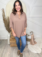 Starting Over Top-110 Short Sleeve Top-White Birch-Heathered Boho Boutique, Women's Fashion and Accessories in Palmetto, FL