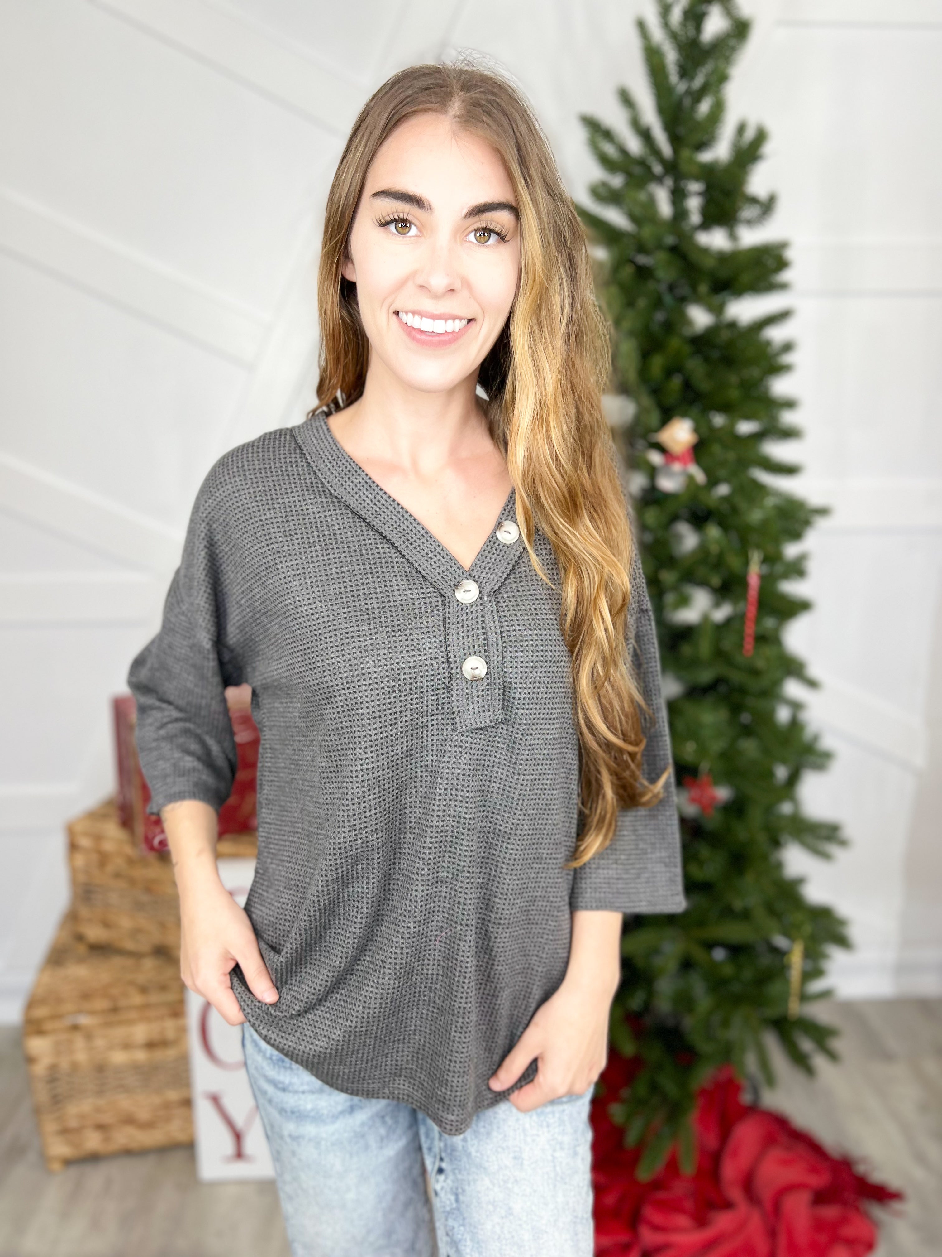 Atta Girl Top-120 Long Sleeve Tops-Andree by Unit-Heathered Boho Boutique, Women's Fashion and Accessories in Palmetto, FL