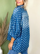 Classic Charm Polka Dot Top-110 SHORT SLEEVE TOP-HEIMISH-Heathered Boho Boutique, Women's Fashion and Accessories in Palmetto, FL