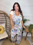 Flower Garden Jumpsuit-230 DRESSES/JUMPSUITS/ROMPERS-Davi & Dani-Heathered Boho Boutique, Women's Fashion and Accessories in Palmetto, FL