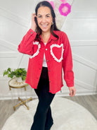 Cupid's Shacket-200 Jackets/Shackets-Davi & Dani-Heathered Boho Boutique, Women's Fashion and Accessories in Palmetto, FL