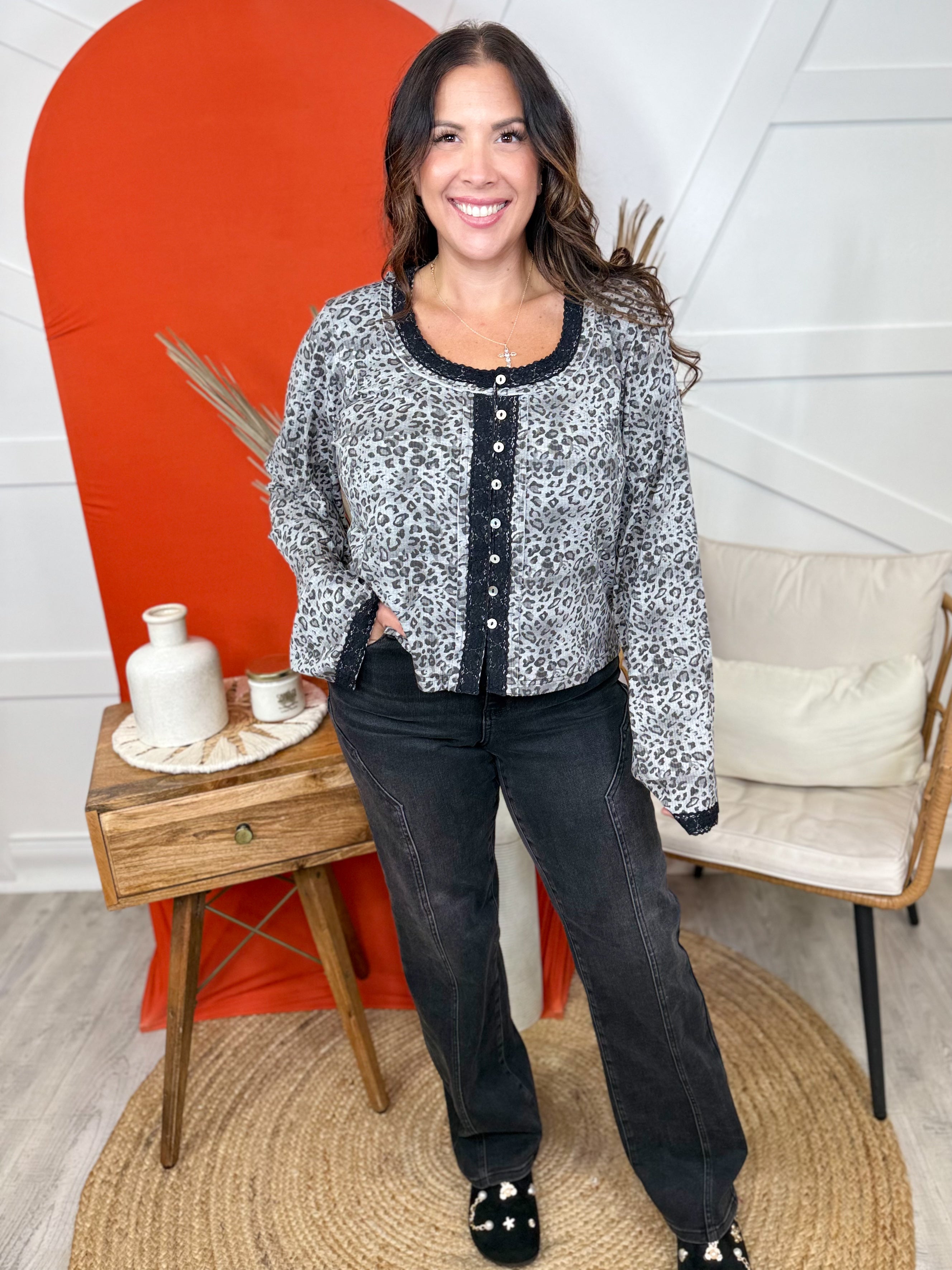 Travel Well Long Sleeve Top-120 LONG SLEEVE TOPS-pol-Heathered Boho Boutique, Women's Fashion and Accessories in Palmetto, FL