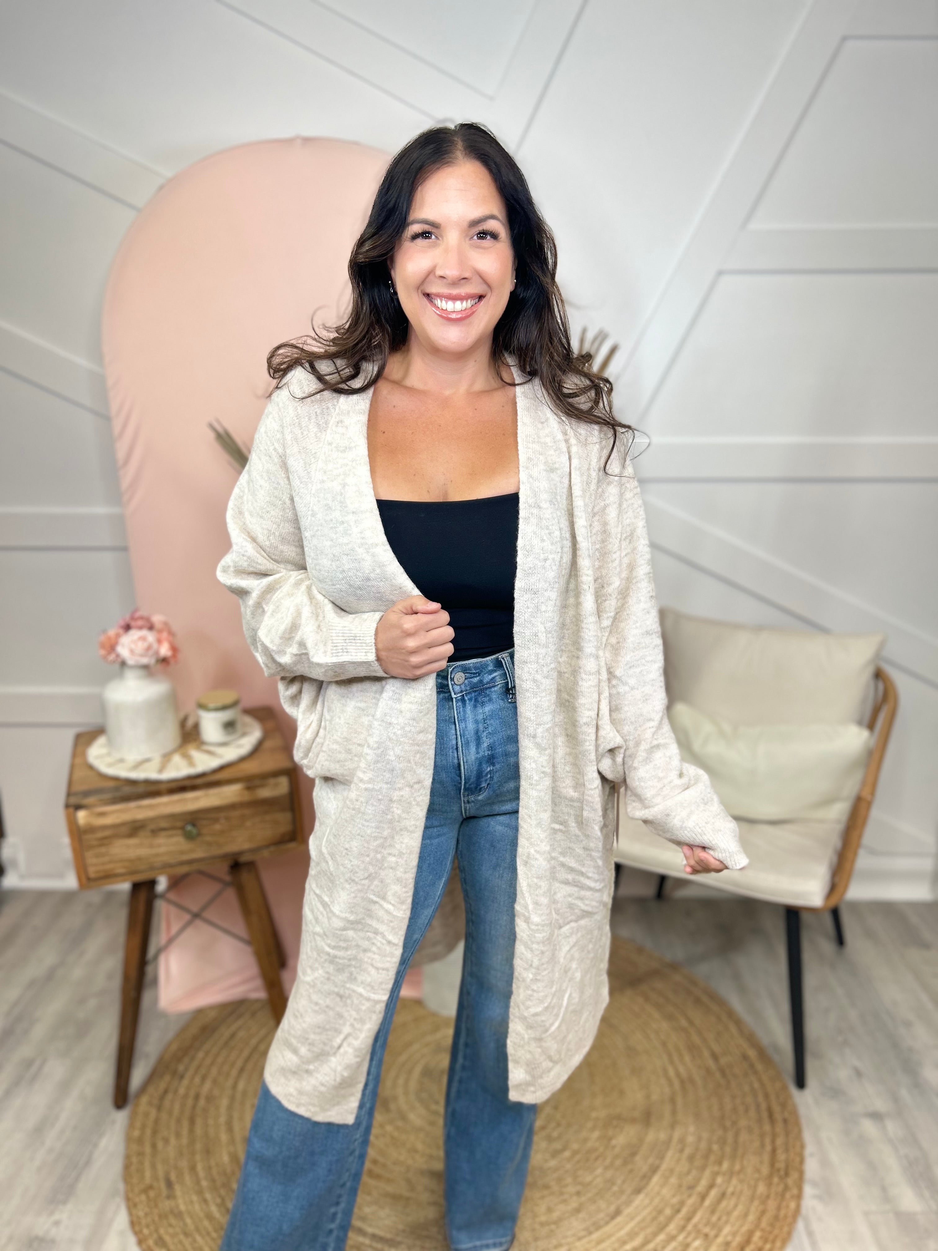 More Than Enough Cardigan-220 Cardigans/ Kimonos-Miracle-Heathered Boho Boutique, Women's Fashion and Accessories in Palmetto, FL