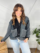 RESTOCK: Down Bad Button Up Jacket-200 Jackets/Shackets-Pol-Heathered Boho Boutique, Women's Fashion and Accessories in Palmetto, FL