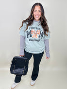 Football Mom Graphic Tee-130 Graphic Tees-Heathered Boho-Heathered Boho Boutique, Women's Fashion and Accessories in Palmetto, FL