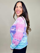 Tie Dye Spooky Babe Graphic Long Sleeve-120 Long Sleeve Tops-Heathered Boho-Heathered Boho Boutique, Women's Fashion and Accessories in Palmetto, FL