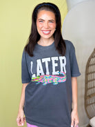 Later Gator Floral Graphic Tee-130 Graphic Tees-Heathered Boho-Heathered Boho Boutique, Women's Fashion and Accessories in Palmetto, FL
