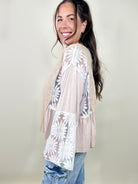 Lace Charm Top-120 Long Sleeve Tops-Pol-Heathered Boho Boutique, Women's Fashion and Accessories in Palmetto, FL