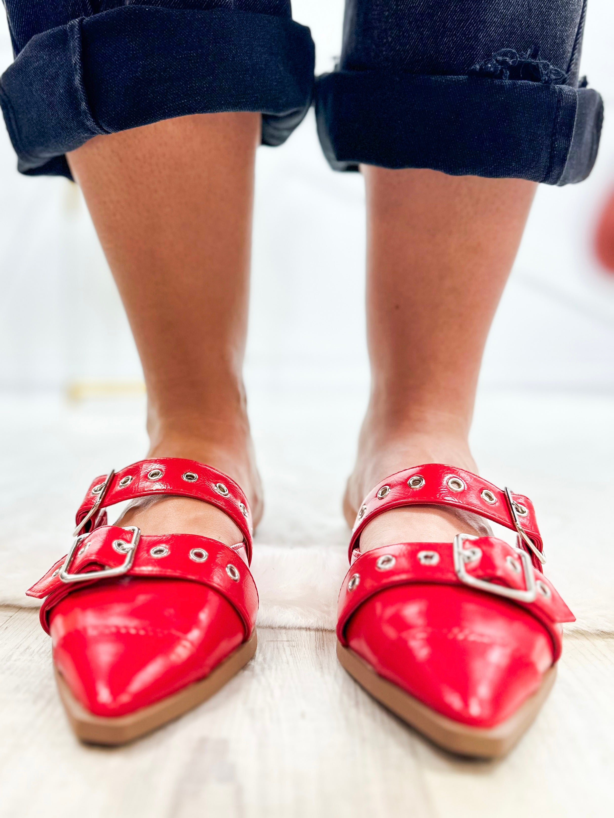 Usual Flats - Red-350 Shoes-Fortune Dynamic-Heathered Boho Boutique, Women's Fashion and Accessories in Palmetto, FL