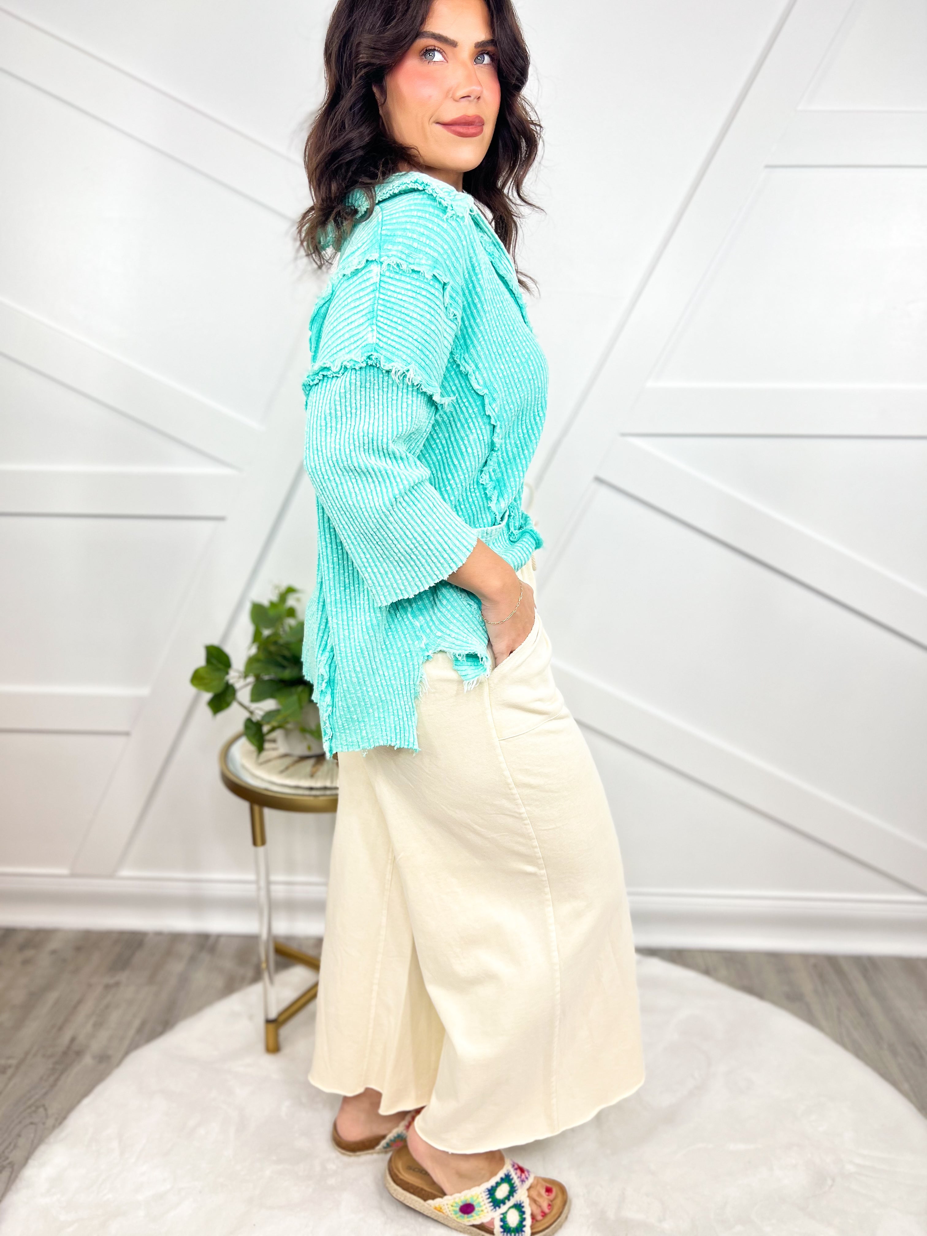 Hit the Town Wide Leg Pants-150 PANTS-Easel-Heathered Boho Boutique, Women's Fashion and Accessories in Palmetto, FL