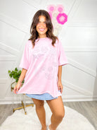 Coastal Oversized Tee-110 Short Sleeve Top-Easel-Heathered Boho Boutique, Women's Fashion and Accessories in Palmetto, FL