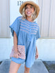 Ladylike Romper-230 DRESSES/JUMPSUITS/ROMPERS-Veveret-Heathered Boho Boutique, Women's Fashion and Accessories in Palmetto, FL