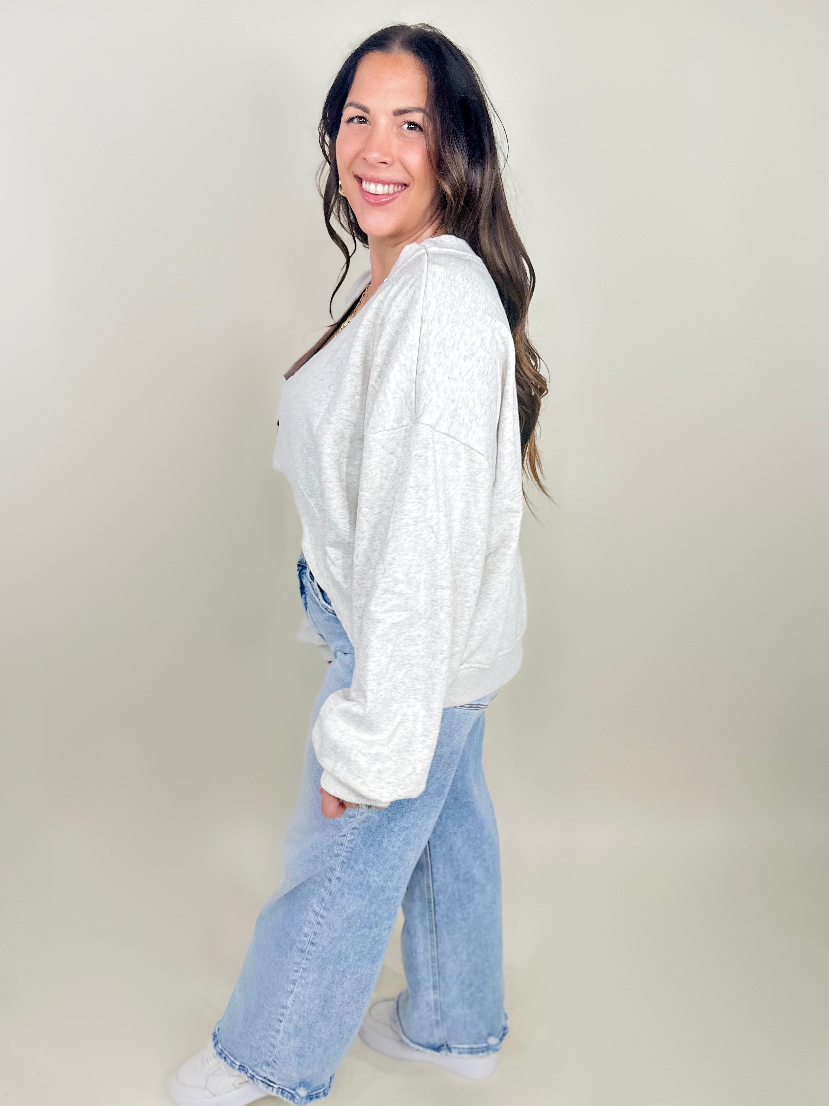 RESTOCK : Reversible In a Twist Top-120 Long Sleeve Tops-Pol-Heathered Boho Boutique, Women's Fashion and Accessories in Palmetto, FL