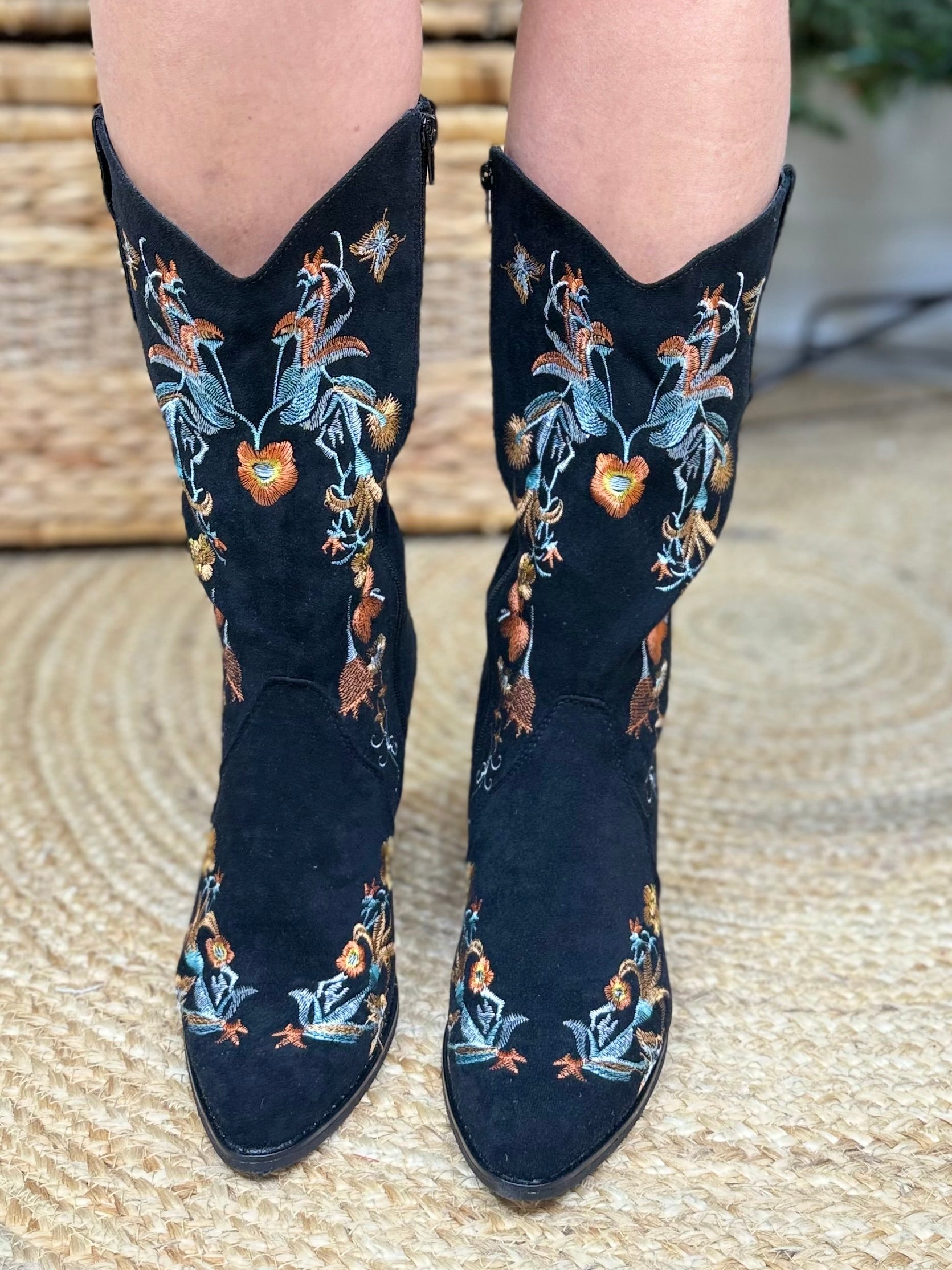 Ever After Boots - Black Suede-350 SHOES-OLEM SHOE-Heathered Boho Boutique, Women's Fashion and Accessories in Palmetto, FL