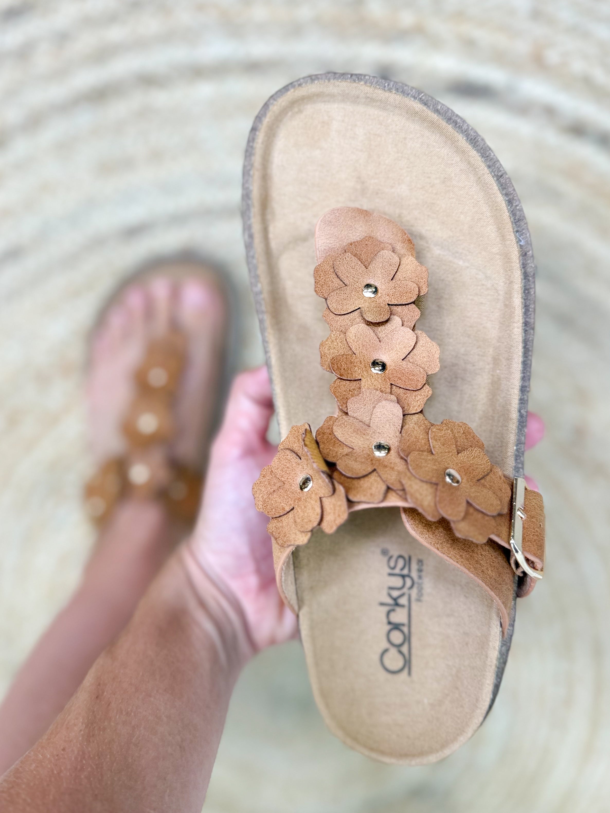 Bless Her Heart Sandals - Cognac-350 Shoes-Corkys-Heathered Boho Boutique, Women's Fashion and Accessories in Palmetto, FL