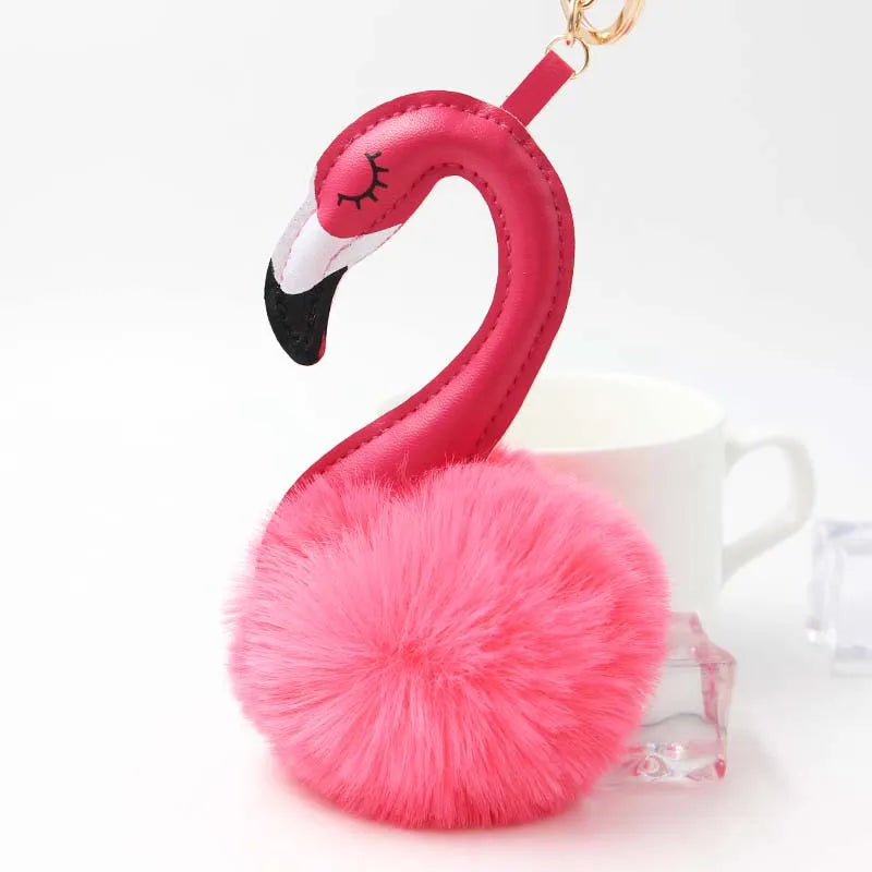 Plush Flamingo Bag Charms-340 Other Accessories-Heathered Boho-Heathered Boho Boutique, Women's Fashion and Accessories in Palmetto, FL