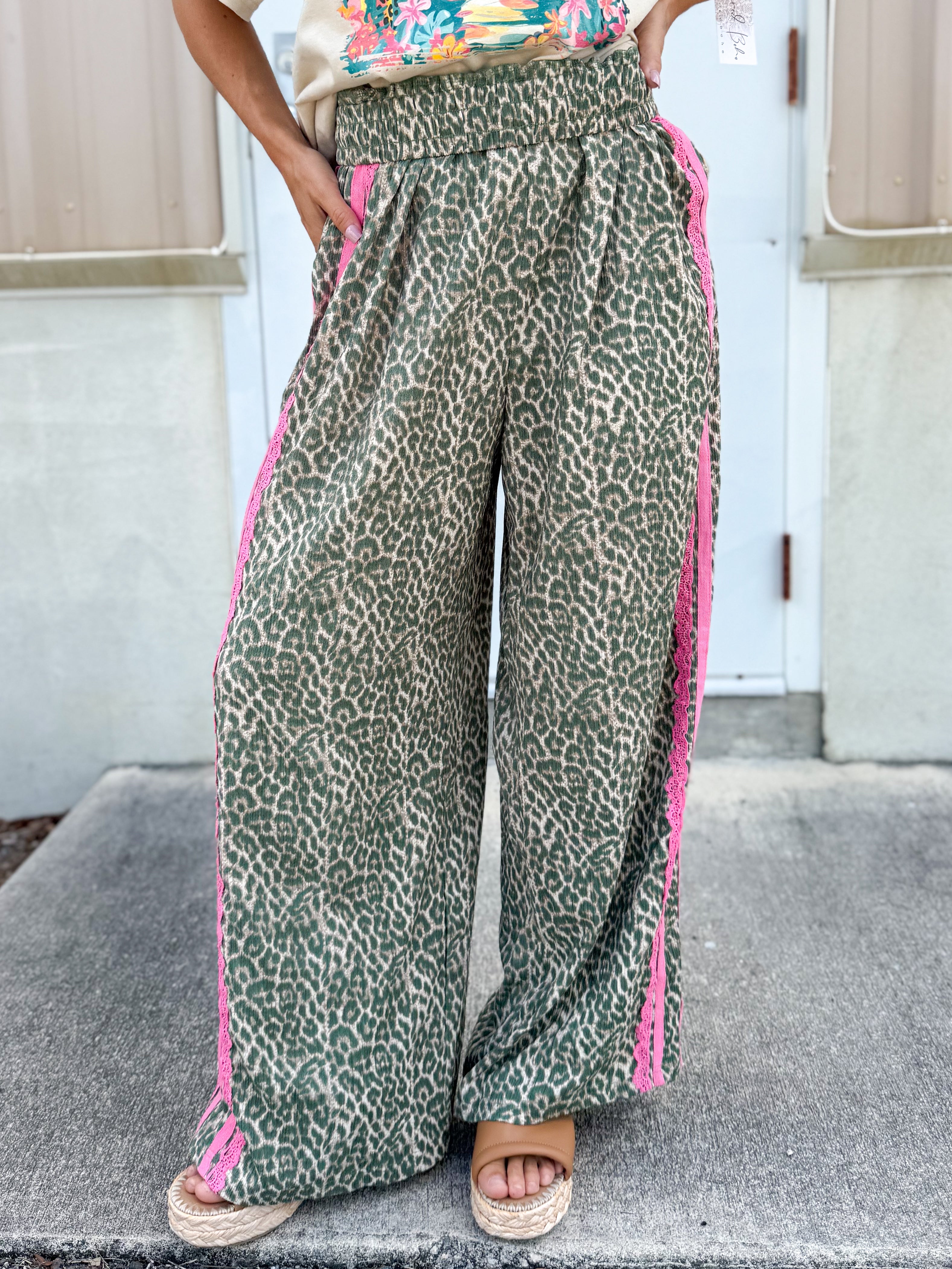 Restock: Hot Mama Leopard Pants-150 PANTS-Davi & Dani-Heathered Boho Boutique, Women's Fashion and Accessories in Palmetto, FL