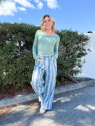 Signature Stripe Pants-150 PANTS-JADE BY JANE-Heathered Boho Boutique, Women's Fashion and Accessories in Palmetto, FL
