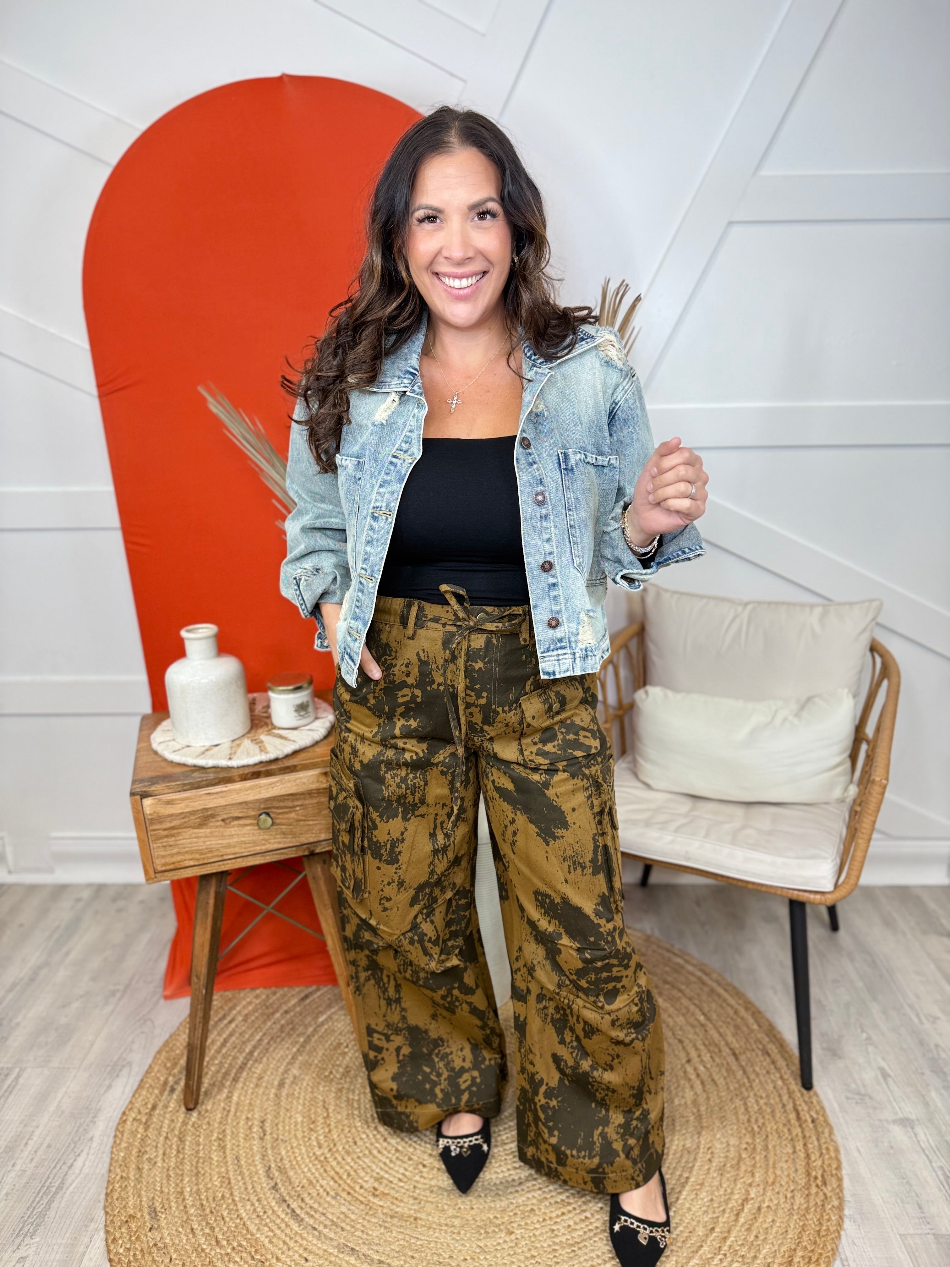 Going Strong Cargo Pants-150 PANTS-Davi & Dani-Heathered Boho Boutique, Women's Fashion and Accessories in Palmetto, FL