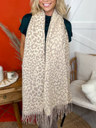 Leopard Print Blanket Scarf-340 Other Accessories-KW fashion-Heathered Boho Boutique, Women's Fashion and Accessories in Palmetto, FL