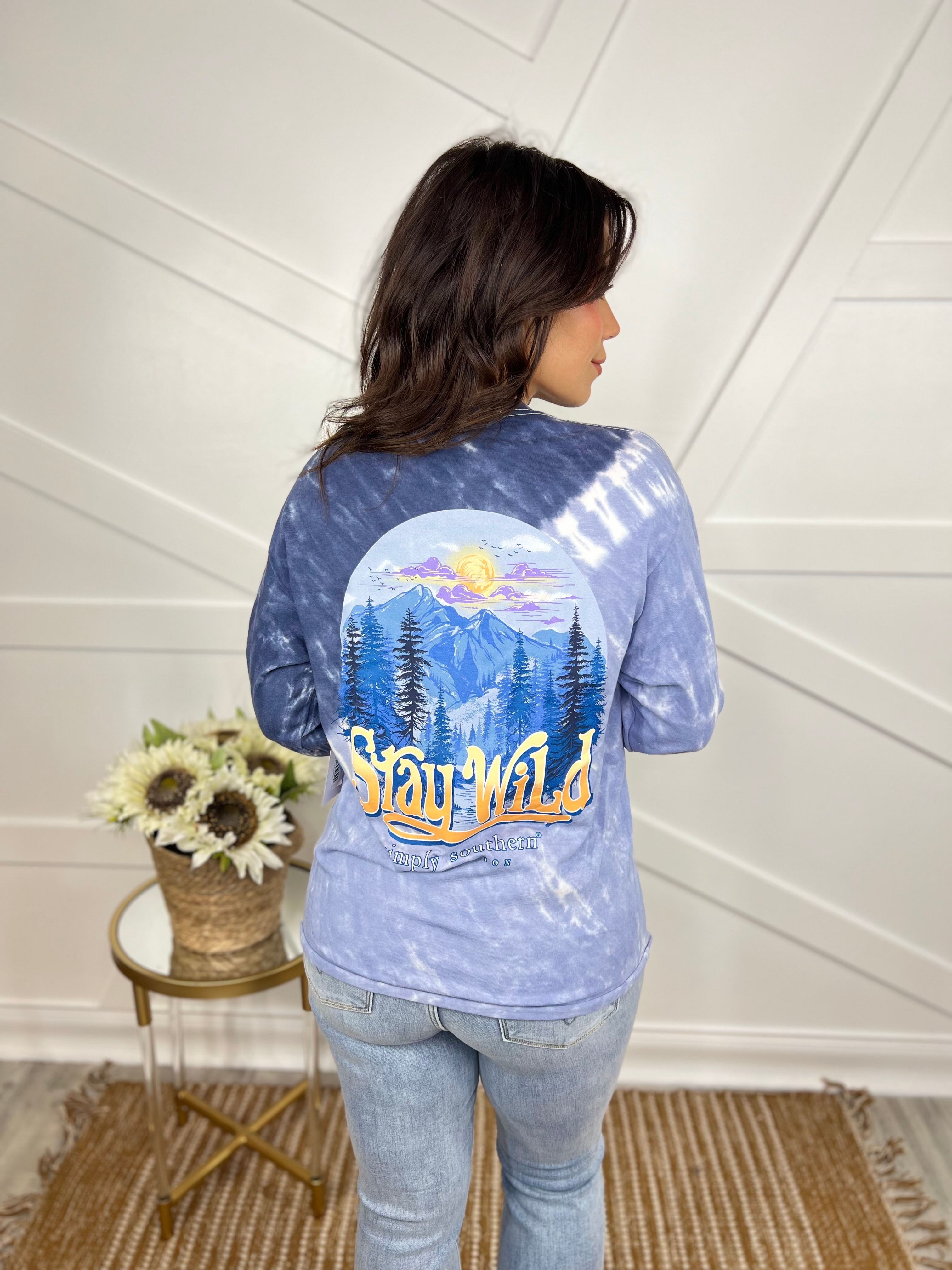 Stay Wild Long Sleeve Top-120 Long Sleeve Tops-Simply Southern-Heathered Boho Boutique, Women's Fashion and Accessories in Palmetto, FL