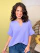 Luna Line Blouse-110 SHORT SLEEVE TOP-ZENANA-Heathered Boho Boutique, Women's Fashion and Accessories in Palmetto, FL