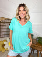 The Compliment Top-110 SHORT SLEEVE TOP-ZENANA-Heathered Boho Boutique, Women's Fashion and Accessories in Palmetto, FL