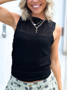 So Transparent High Neck Tank-100 TANK/CROP TOPS-Pebby Forevee-Heathered Boho Boutique, Women's Fashion and Accessories in Palmetto, FL
