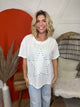 Celeste Top-110 Short Sleeve Top-White Birch-Heathered Boho Boutique, Women's Fashion and Accessories in Palmetto, FL