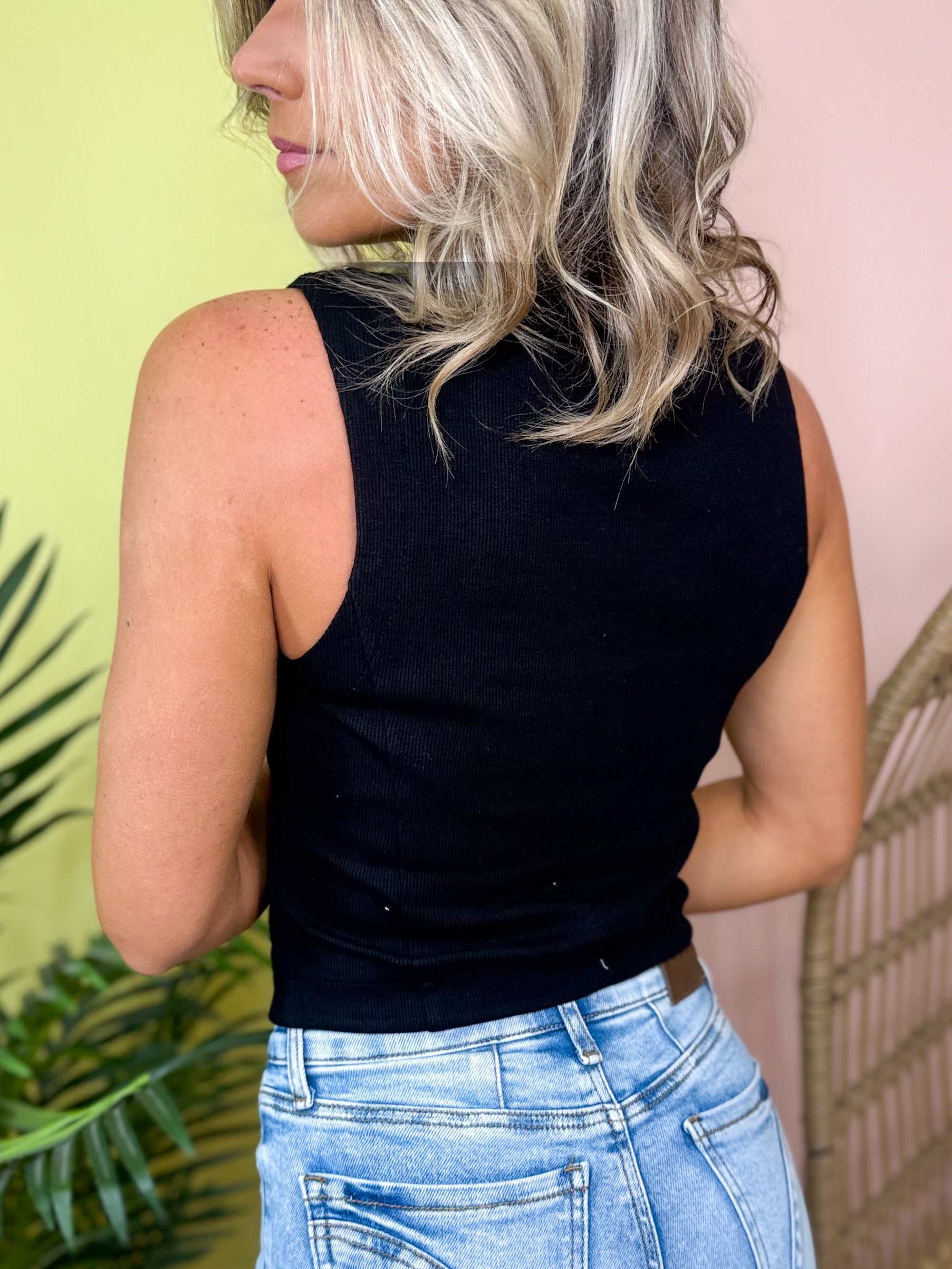 Montauk Knit Vest-110 SHORT SLEEVE TOP-STITCH & CO-Heathered Boho Boutique, Women's Fashion and Accessories in Palmetto, FL