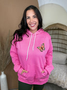 Love Like Dolly w/ Butterfly Pocket Graphic Hoodie-210 Hoodies-Heathered Boho-Heathered Boho Boutique, Women's Fashion and Accessories in Palmetto, FL
