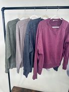 Knockout Crewneck-120 Long Sleeve Tops-Rae Mode-Heathered Boho Boutique, Women's Fashion and Accessories in Palmetto, FL