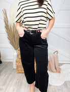 Greatness Barrel Leg Pants-150 PANTS-GEEGEE-Heathered Boho Boutique, Women's Fashion and Accessories in Palmetto, FL