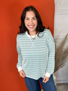 The Harvest Days Striped Top-120 LONG SLEEVE TOPS-ZENANA-Heathered Boho Boutique, Women's Fashion and Accessories in Palmetto, FL