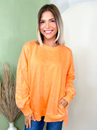 Restock: Picked Just for You Pullover-120 LONG SLEEVE TOPS-ZENANA-Heathered Boho Boutique, Women's Fashion and Accessories in Palmetto, FL