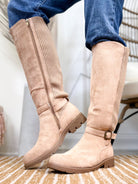Hay There Boots - Camel Faux Suede-350 Shoes-Corkys-Heathered Boho Boutique, Women's Fashion and Accessories in Palmetto, FL