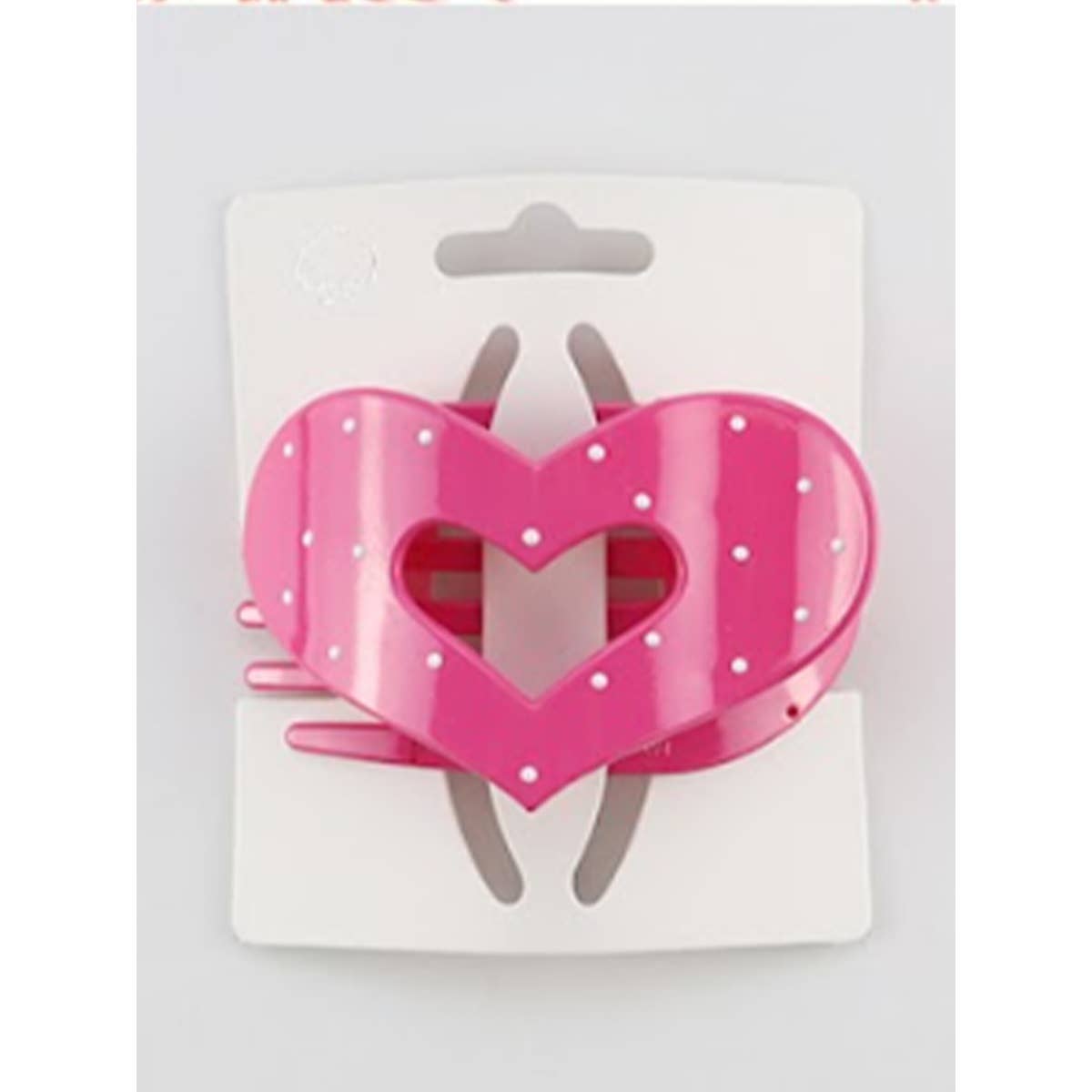 Lovely Polka Dot Heart Cut out Flat Hair Clip-340 Other Accessories-Love and Repeat-Heathered Boho Boutique, Women's Fashion and Accessories in Palmetto, FL