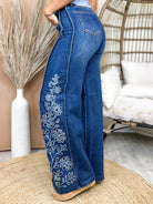 Wildflower Way Jeans By Saige-190 JEANS-SAIGE DENIM-Heathered Boho Boutique, Women's Fashion and Accessories in Palmetto, FL