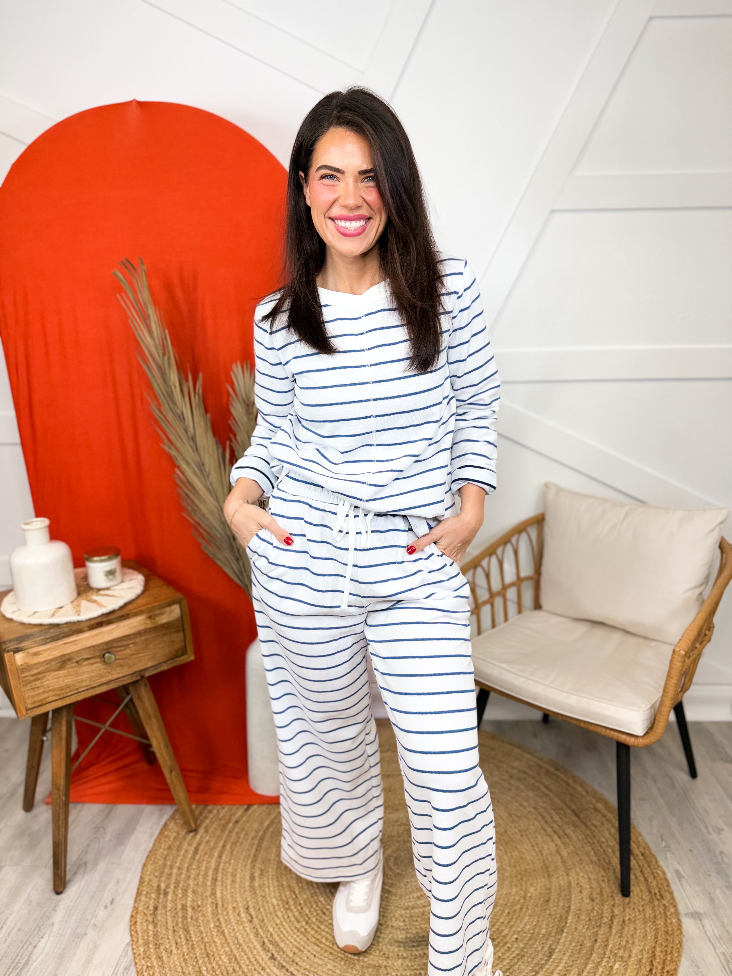 Earn Your Stripes Set-240 ACTIVEWEAR/SETS-LA Society-Heathered Boho Boutique, Women's Fashion and Accessories in Palmetto, FL