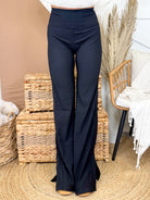 Sculpted Flare Pants-150 PANTS-RAE MODE-Heathered Boho Boutique, Women's Fashion and Accessories in Palmetto, FL