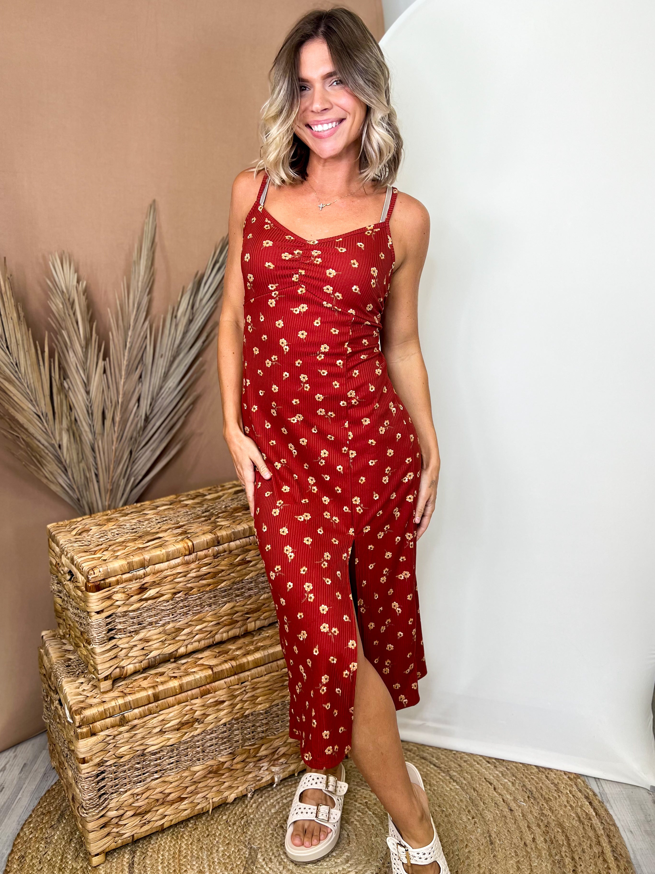 The Autumn Romance Midi Dress-230 Dresses/Jumpsuits/Rompers-JADE BY JANE-Heathered Boho Boutique, Women's Fashion and Accessories in Palmetto, FL