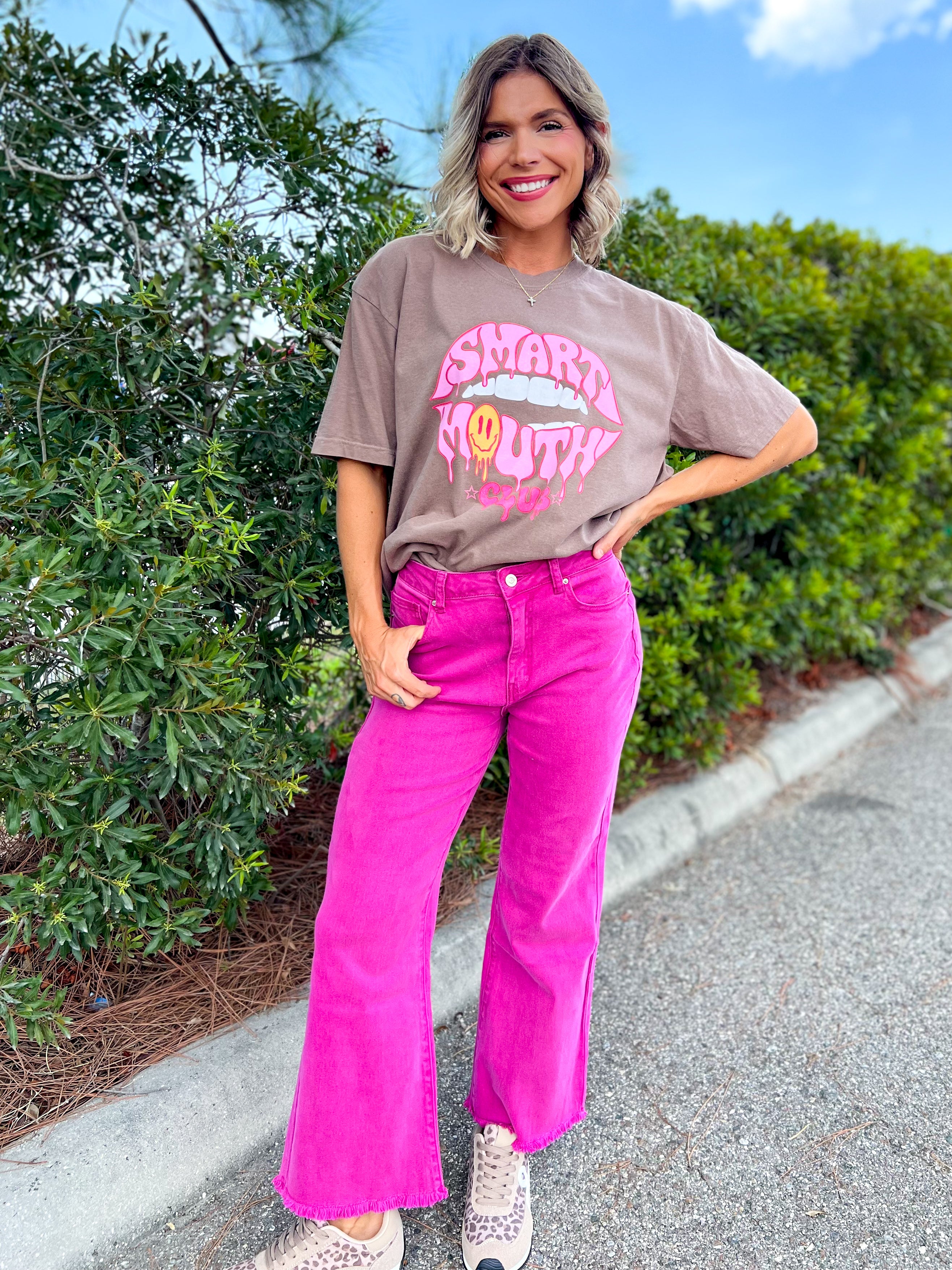 Bayside Cropped Denim Jeans-190 JEANS-ZENANA-Heathered Boho Boutique, Women's Fashion and Accessories in Palmetto, FL